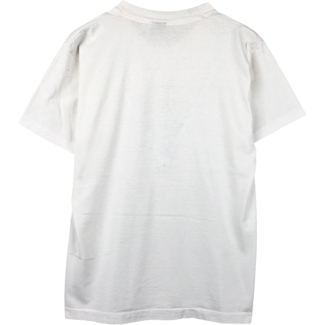 ~ 90'S Screen Stars Best Message Print T-Shirt, Made in USA, Men's Size L (Equivalent), Vintage cotton white type Vintage Second Hand