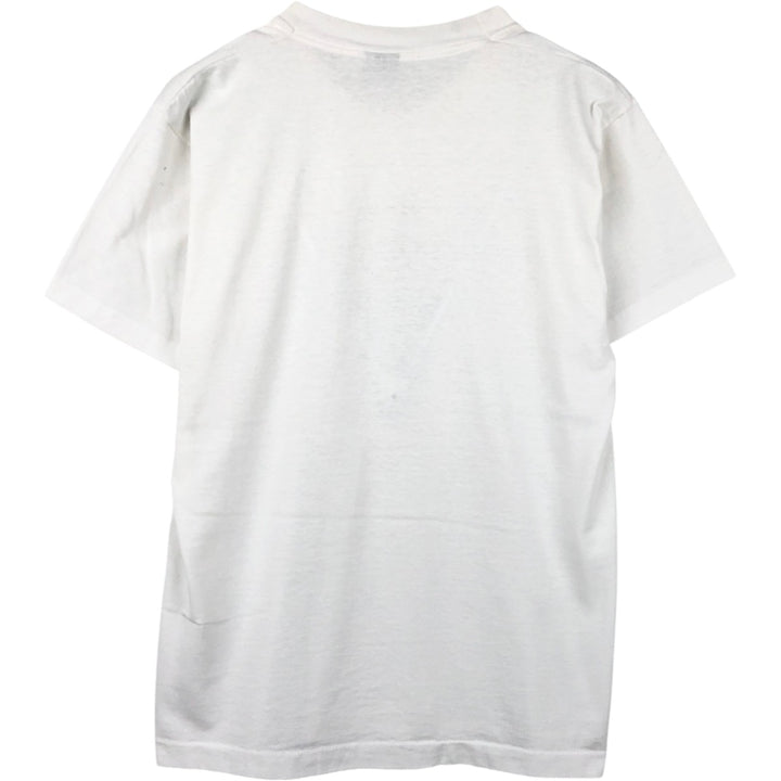 ~ 90'S Screen Stars Best Message Print T-Shirt, Made in USA, Men's Size L (Equivalent), Vintage cotton white type Vintage Second Hand