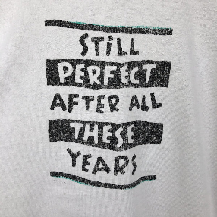 ~ 90'S Screen Stars Best Message Print T-Shirt, Made in USA, Men's Size L (Equivalent), Vintage cotton white type Vintage Second Hand