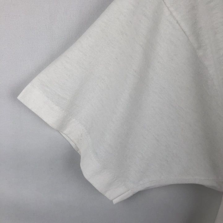 ~ 90'S Screen Stars Best Message Print T-Shirt, Made in USA, Men's Size L (Equivalent), Vintage cotton white type Vintage Second Hand