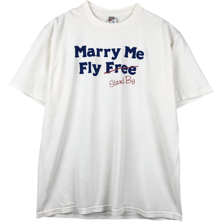 80s-90'S Jerzees message print t-shirt, made in USA, vintage. cotton white type Vintage Second Hand