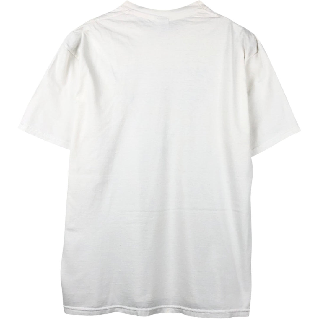 80s-90'S Jerzees message print t-shirt, made in USA, vintage. cotton white type Vintage Second Hand