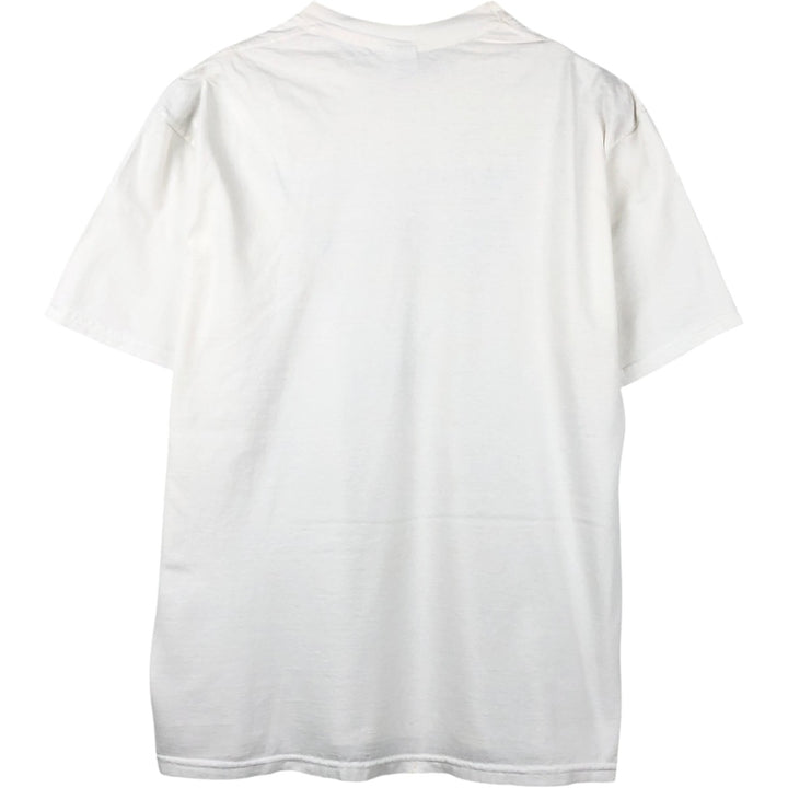 80s-90'S Jerzees message print t-shirt, made in USA, vintage. cotton white type Vintage Second Hand