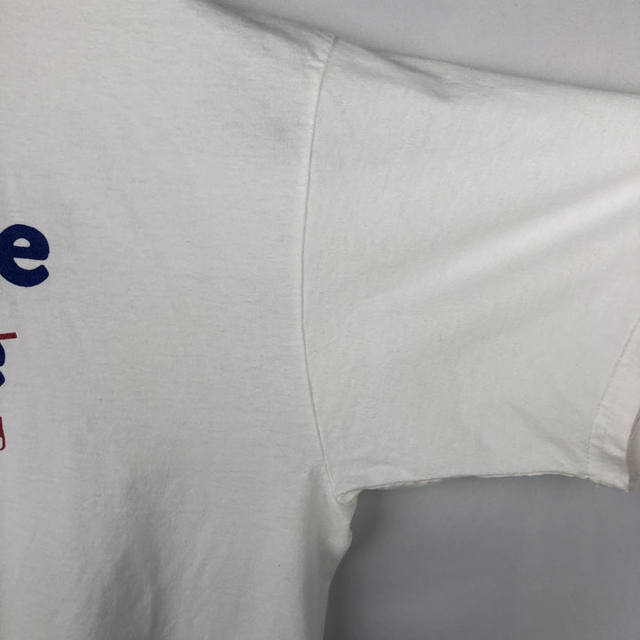 80s-90'S Jerzees message print t-shirt, made in USA, vintage. cotton white type Vintage Second Hand