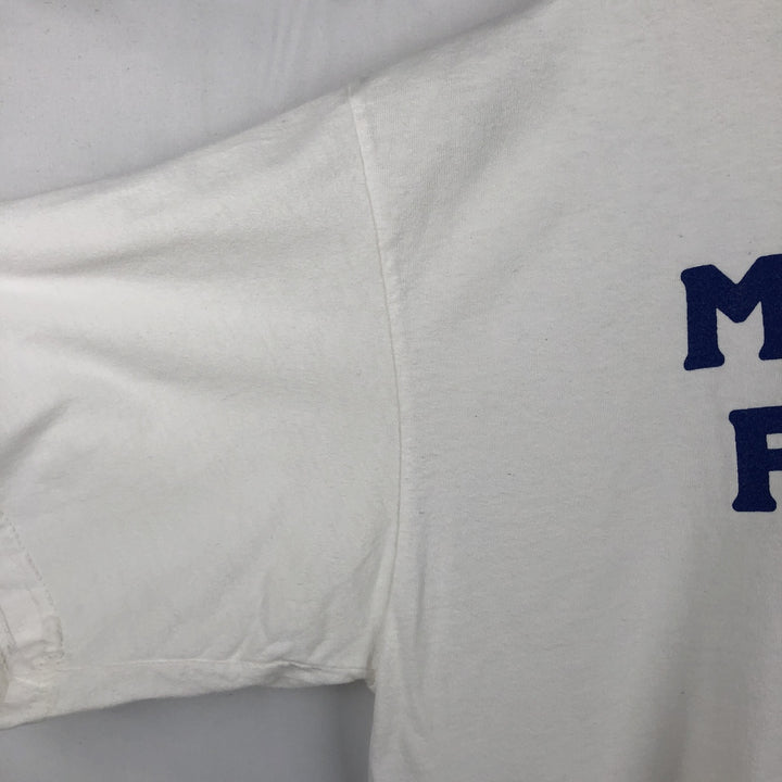 80s-90'S Jerzees message print t-shirt, made in USA, vintage. cotton white type Vintage Second Hand