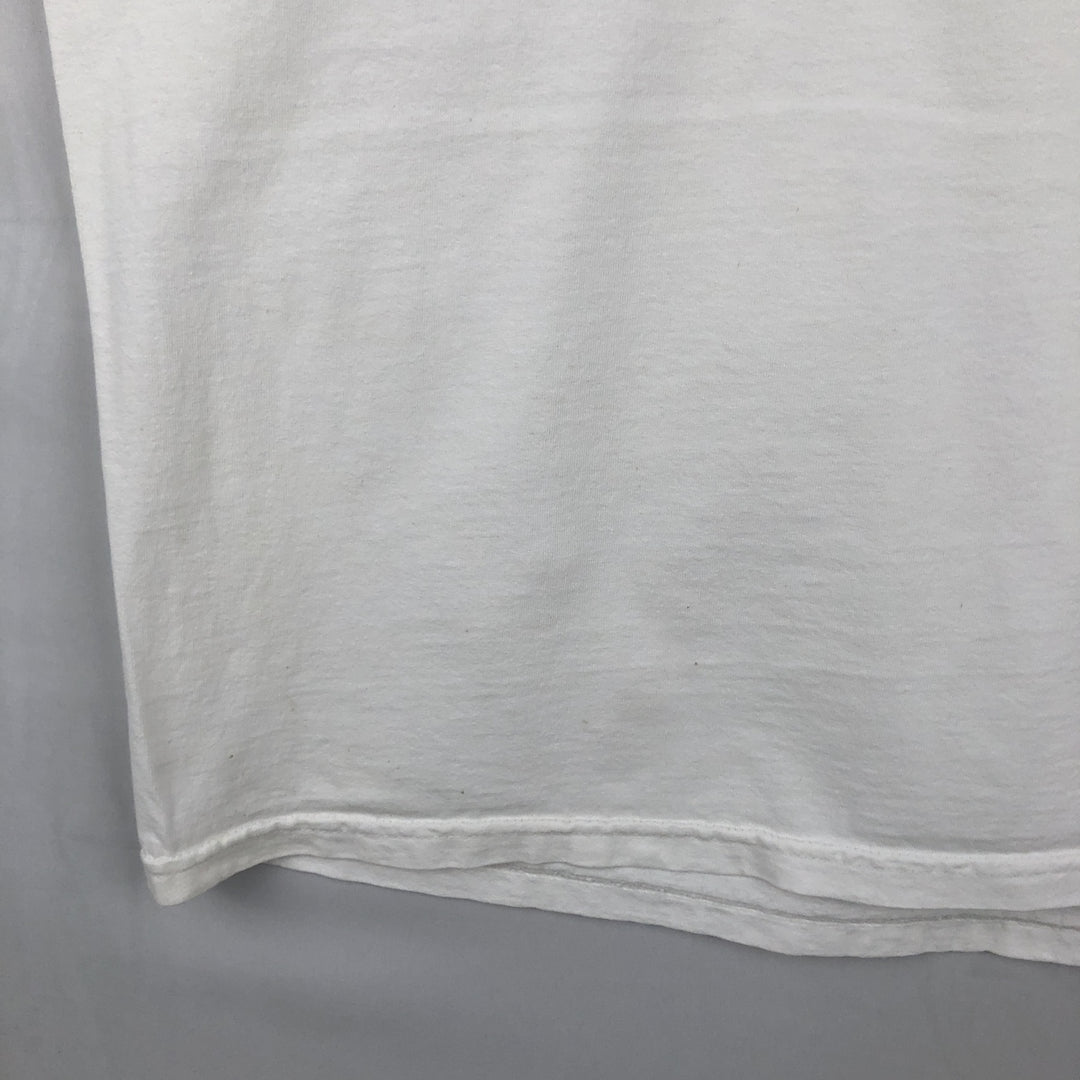 80s-90'S Jerzees message print t-shirt, made in USA, vintage. cotton white type Vintage Second Hand
