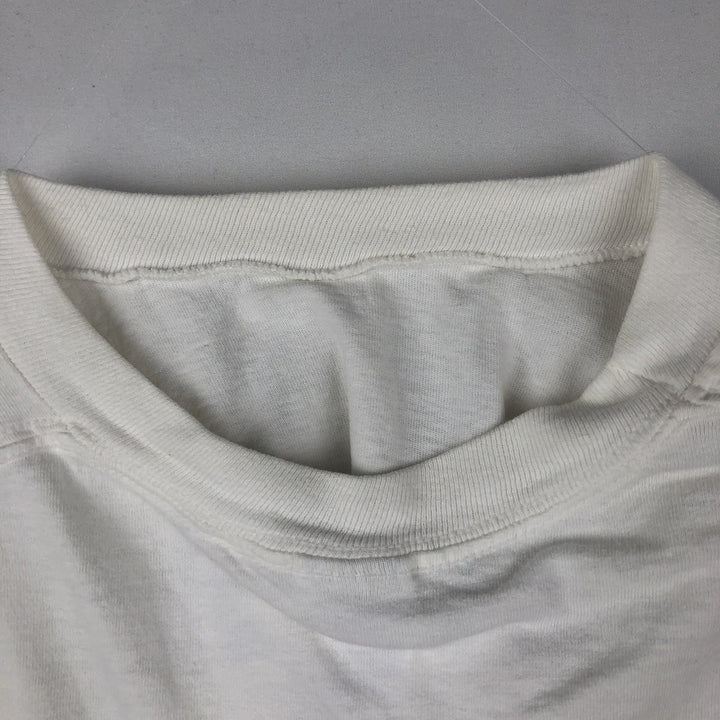 80s-90'S Jerzees message print t-shirt, made in USA, vintage. cotton white type Vintage Second Hand