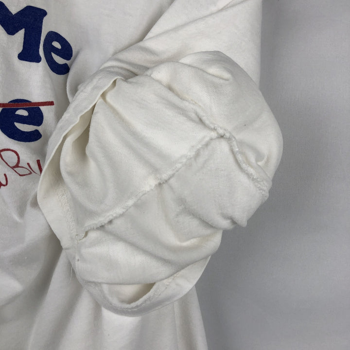 80s-90'S Jerzees message print t-shirt, made in USA, vintage. cotton white type Vintage Second Hand