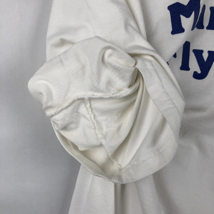 80s-90'S Jerzees message print t-shirt, made in USA, vintage. cotton white type Vintage Second Hand