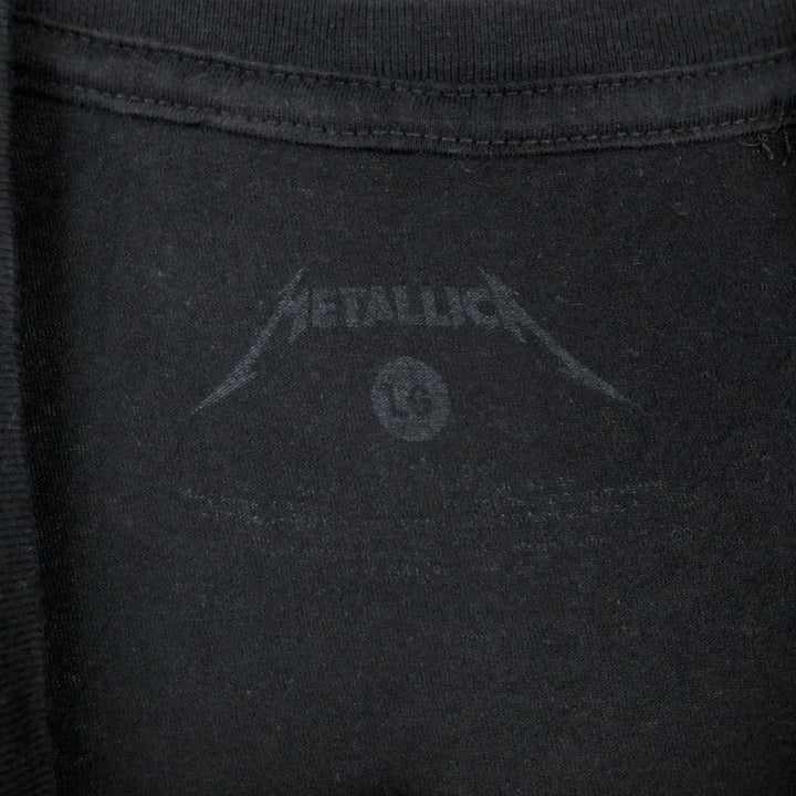 METALLICA Metallica Band T-shirt Band T Men's L size unclear black type Vintage Second Hand