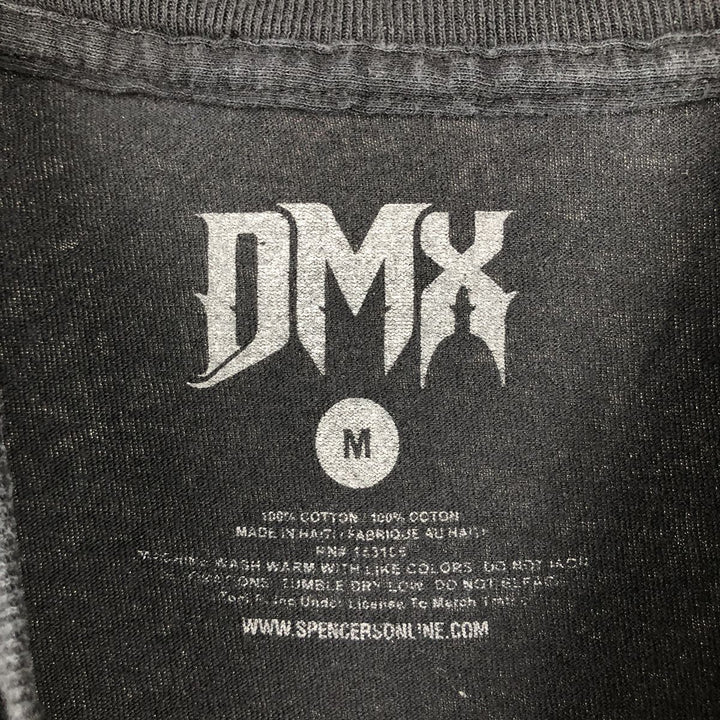 DMX Rap T-shirt, Men's M size cotton black type Vintage Second Hand