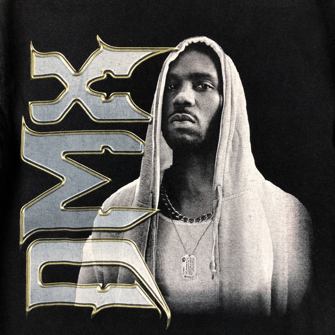 DMX Rap T-shirt, Men's M size cotton black type Vintage Second Hand