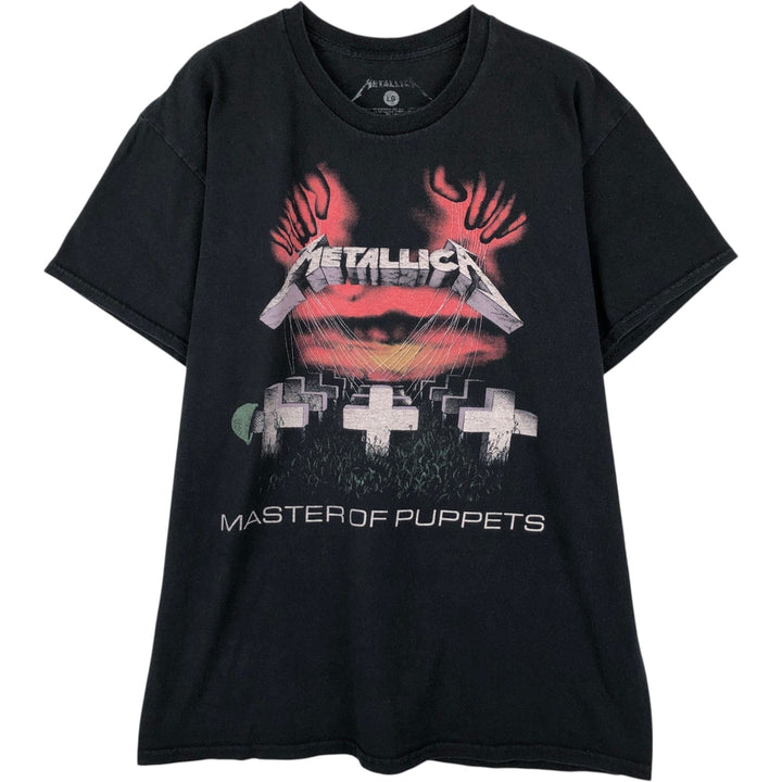 METALLICA Metallica Band T-shirt Band T Men's L size cotton black type Vintage Second Hand