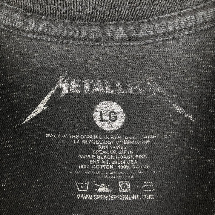 METALLICA Metallica Band T-shirt Band T Men's L size cotton black type Vintage Second Hand