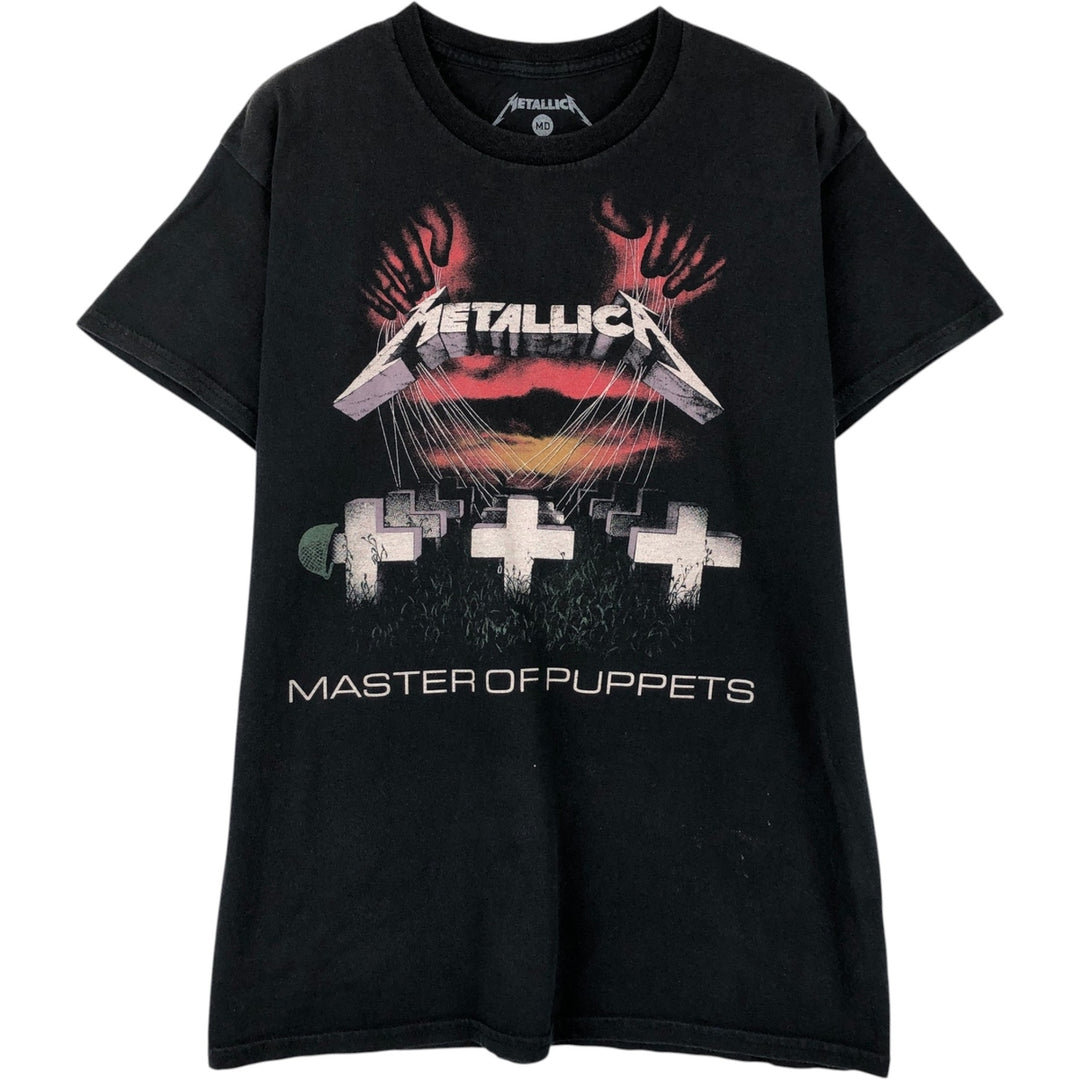 METALLICA Metallica Band T-shirt Band T Men's M size cotton black type Vintage Second Hand