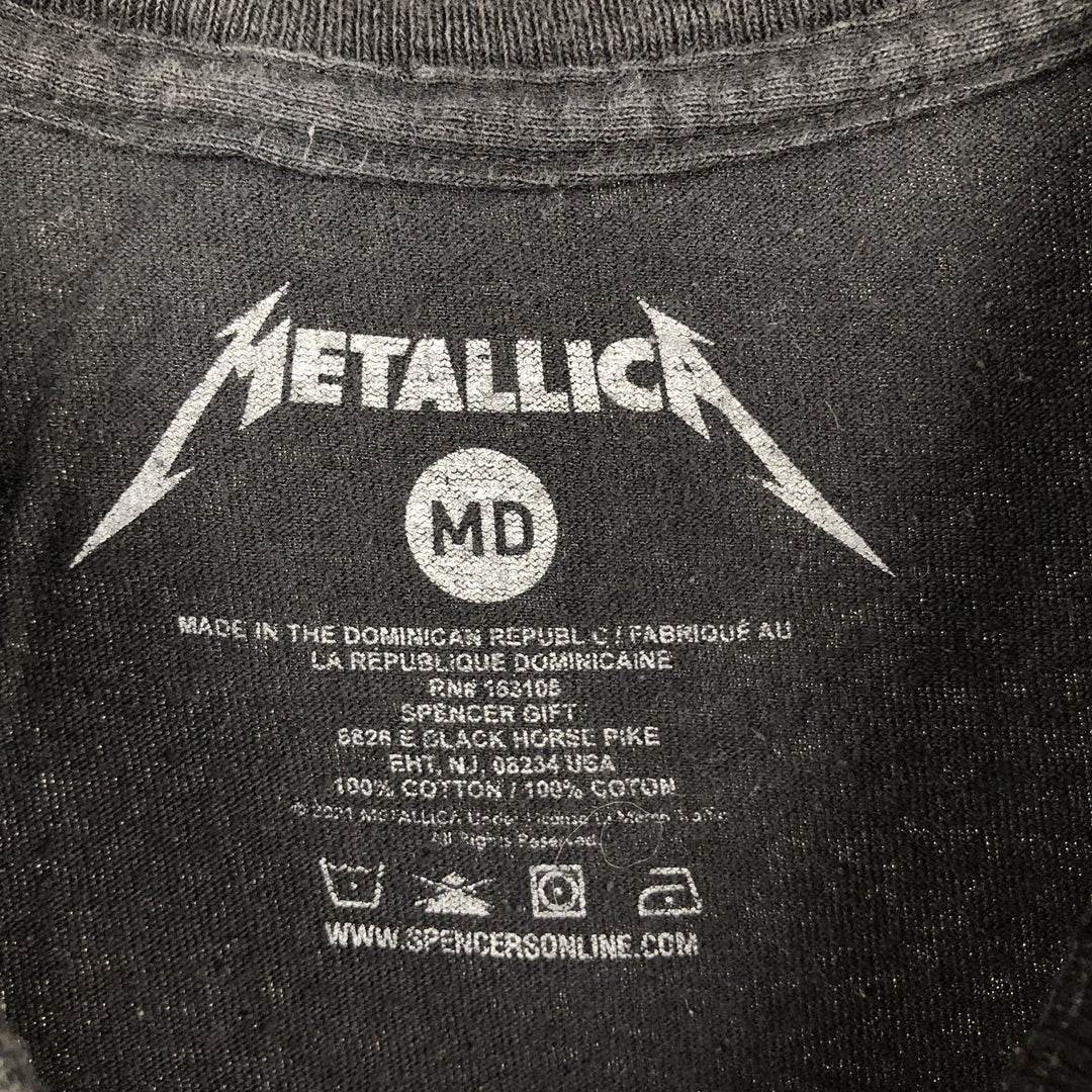 METALLICA Metallica Band T-shirt Band T Men's M size cotton black type Vintage Second Hand