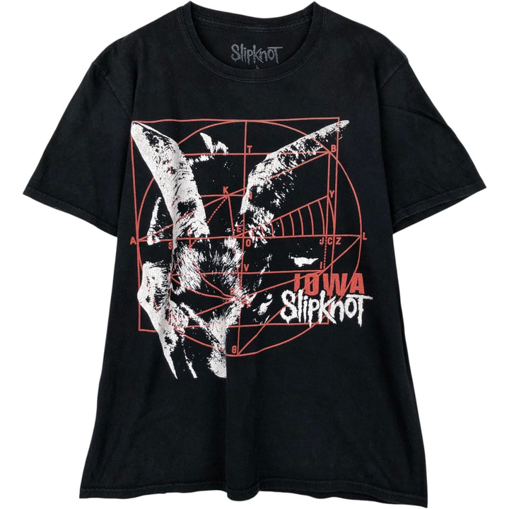 Slipknot Band T-shirt, Band T, Men's L size cotton black type Vintage Second Hand