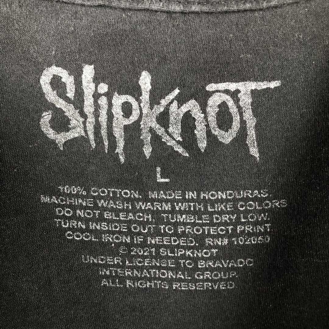 Slipknot Band T-shirt, Band T, Men's L size cotton black type Vintage Second Hand
