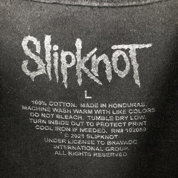 Slipknot Band T-shirt, Band T, Men's L size cotton black type Vintage Second Hand