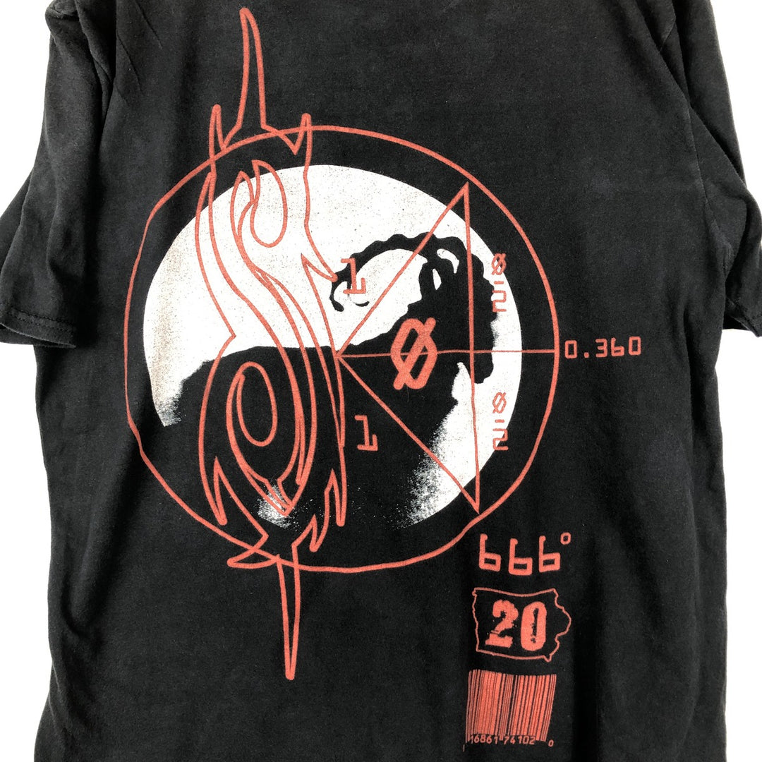 Slipknot Band T-shirt, Band T, Men's L size cotton black type Vintage Second Hand