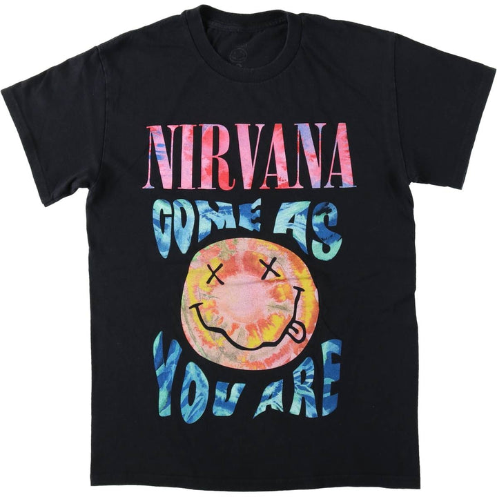 NIRVANA Nirvana Band T-shirt Band T Men's S size cotton black type Vintage Second Hand