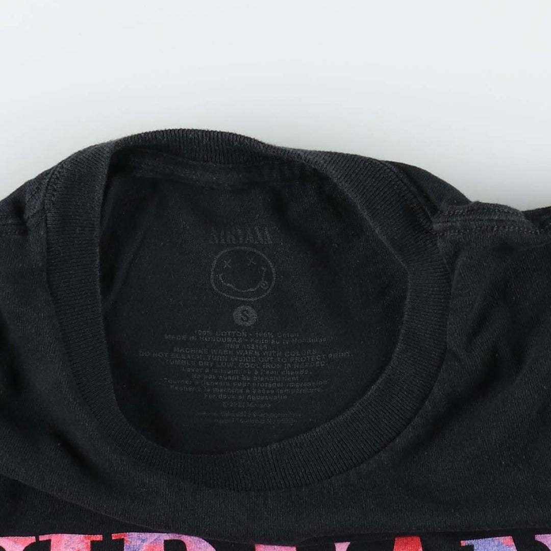 NIRVANA Nirvana Band T-shirt Band T Men's S size cotton black type Vintage Second Hand