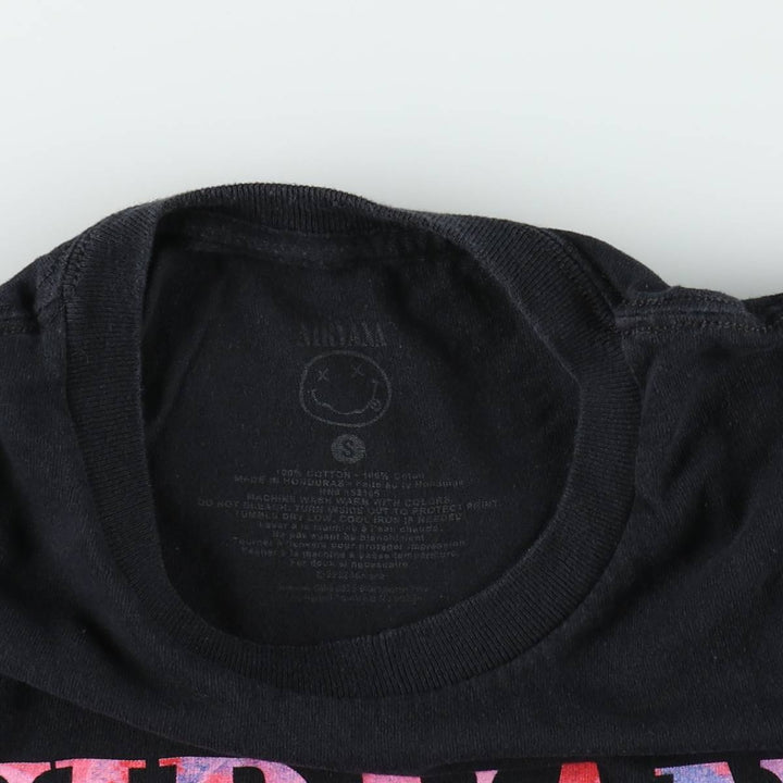 NIRVANA Nirvana Band T-shirt Band T Men's S size cotton black type Vintage Second Hand