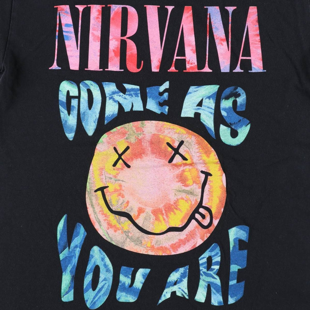 NIRVANA Nirvana Band T-shirt Band T Men's S size cotton black type Vintage Second Hand