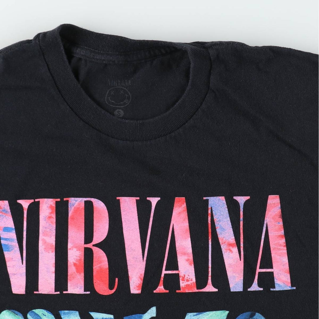 NIRVANA Nirvana Band T-shirt Band T Men's S size cotton black type Vintage Second Hand