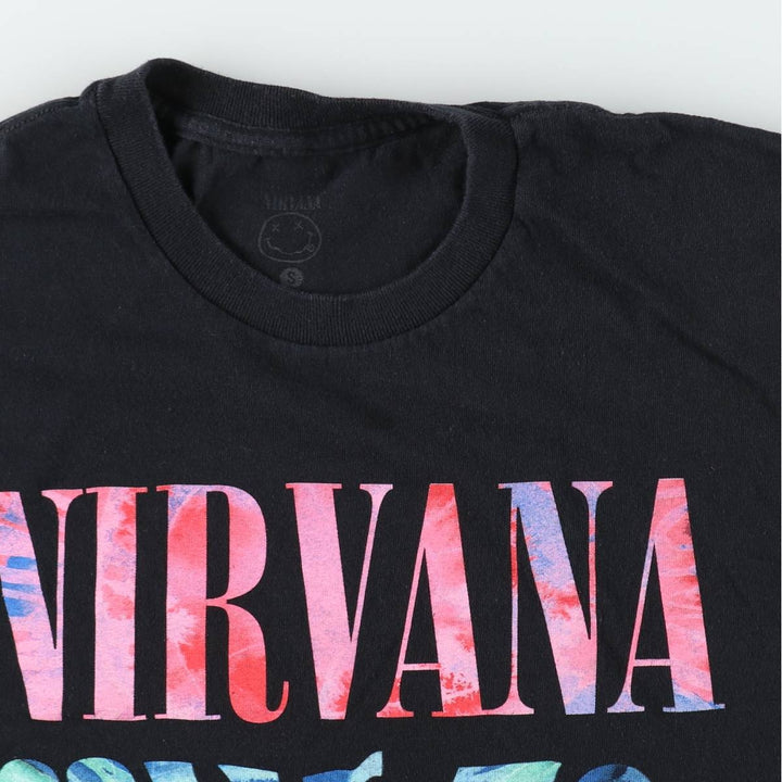 NIRVANA Nirvana Band T-shirt Band T Men's S size cotton black type Vintage Second Hand