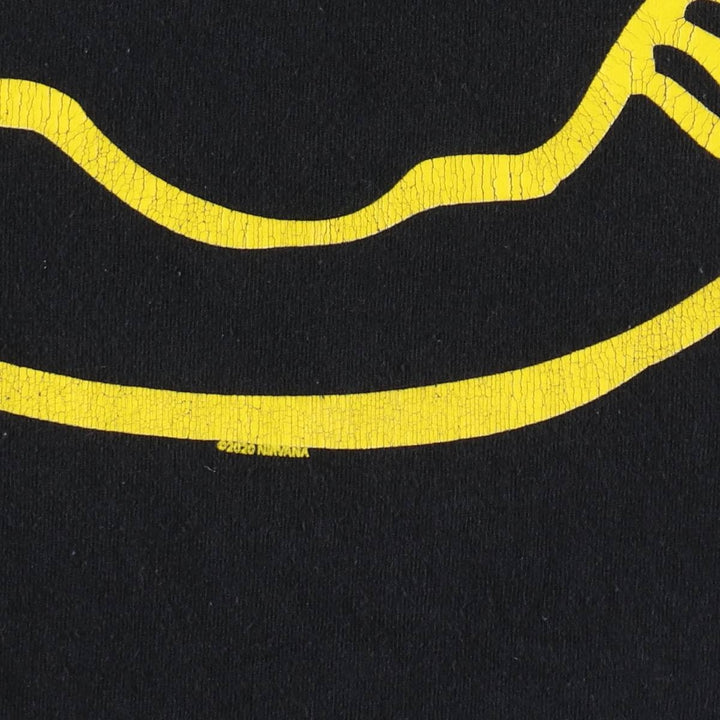 NIRVANA Nirvana Band T-shirt, Band T, Men's XL size cotton black type Vintage Second Hand