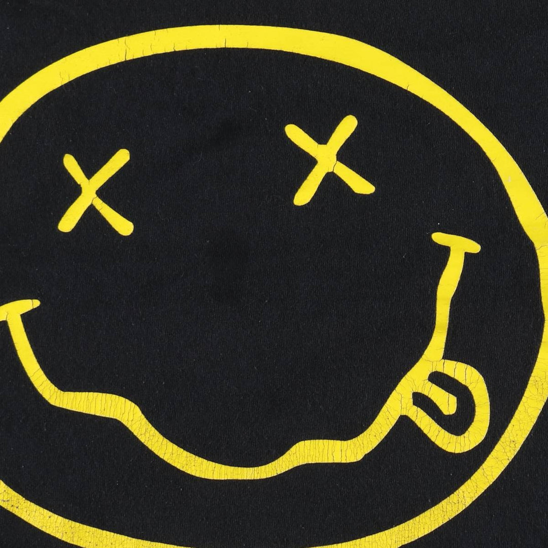 NIRVANA Nirvana Band T-shirt, Band T, Men's XL size cotton black type Vintage Second Hand