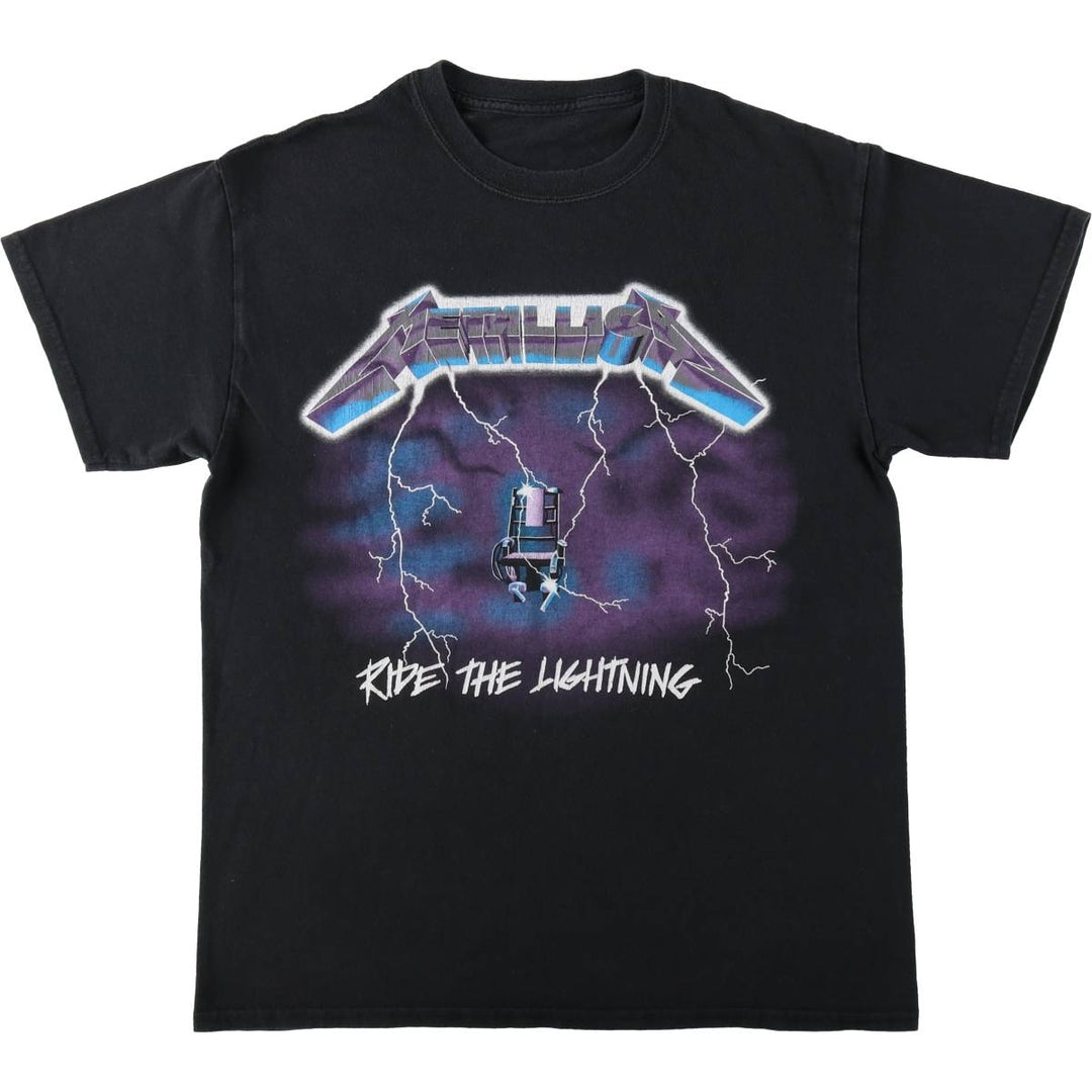 METALLICA Metallica Band T-shirt Band T Men's M size cotton black type Vintage Second Hand