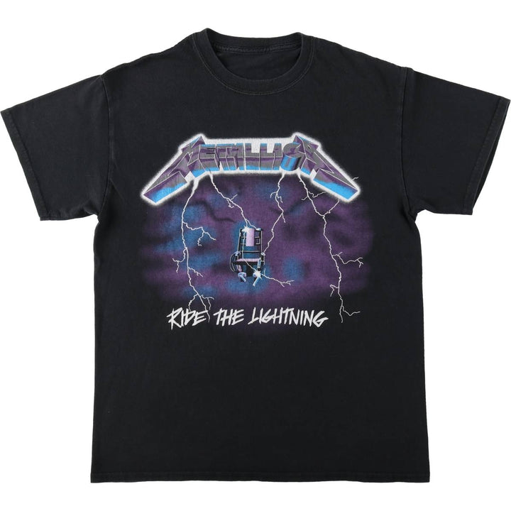 METALLICA Metallica Band T-shirt Band T Men's M size cotton black type Vintage Second Hand