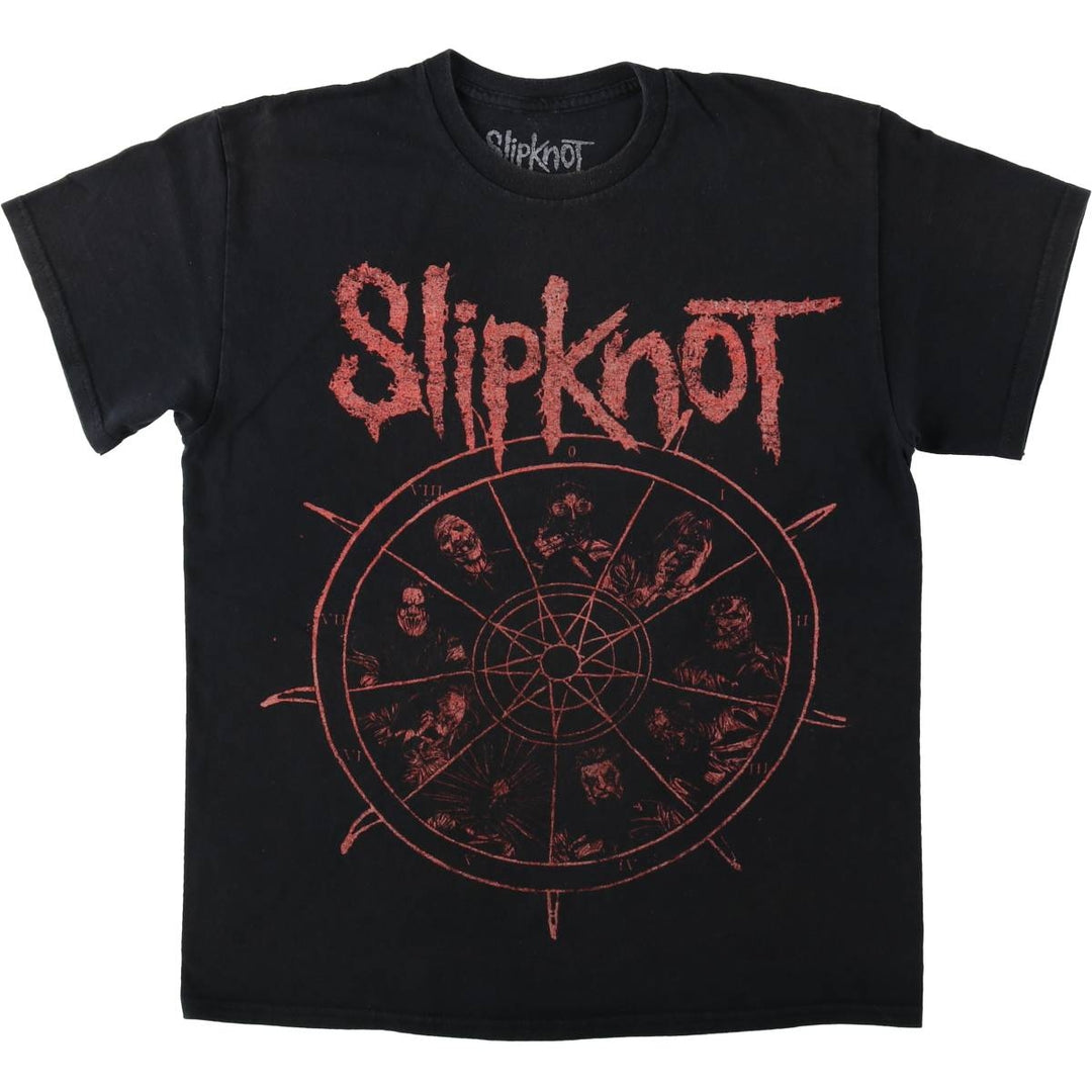 Slipknot Band T-shirt, Band T, Men's M size cotton black type Vintage Second Hand