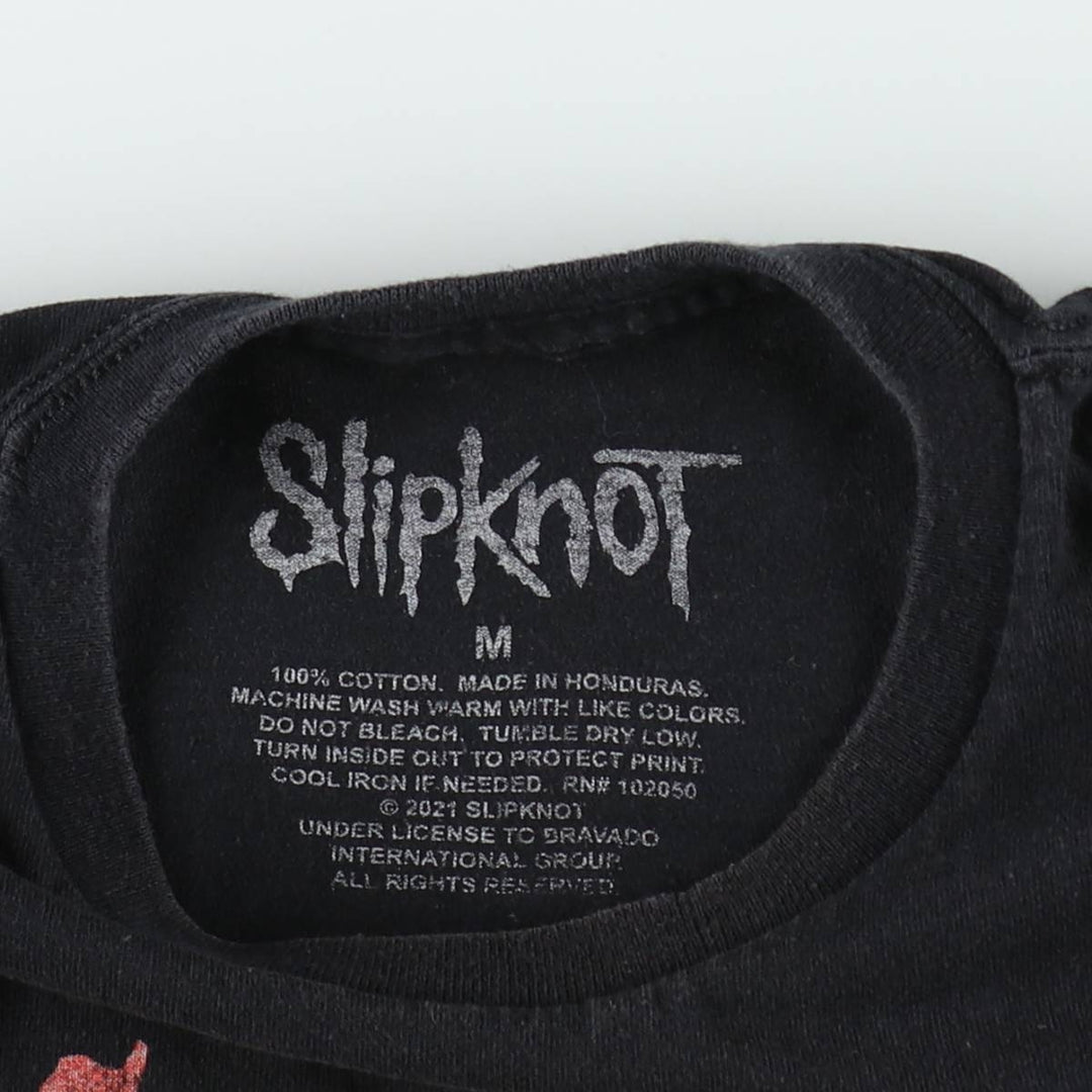 Slipknot Band T-shirt, Band T, Men's M size cotton black type Vintage Second Hand
