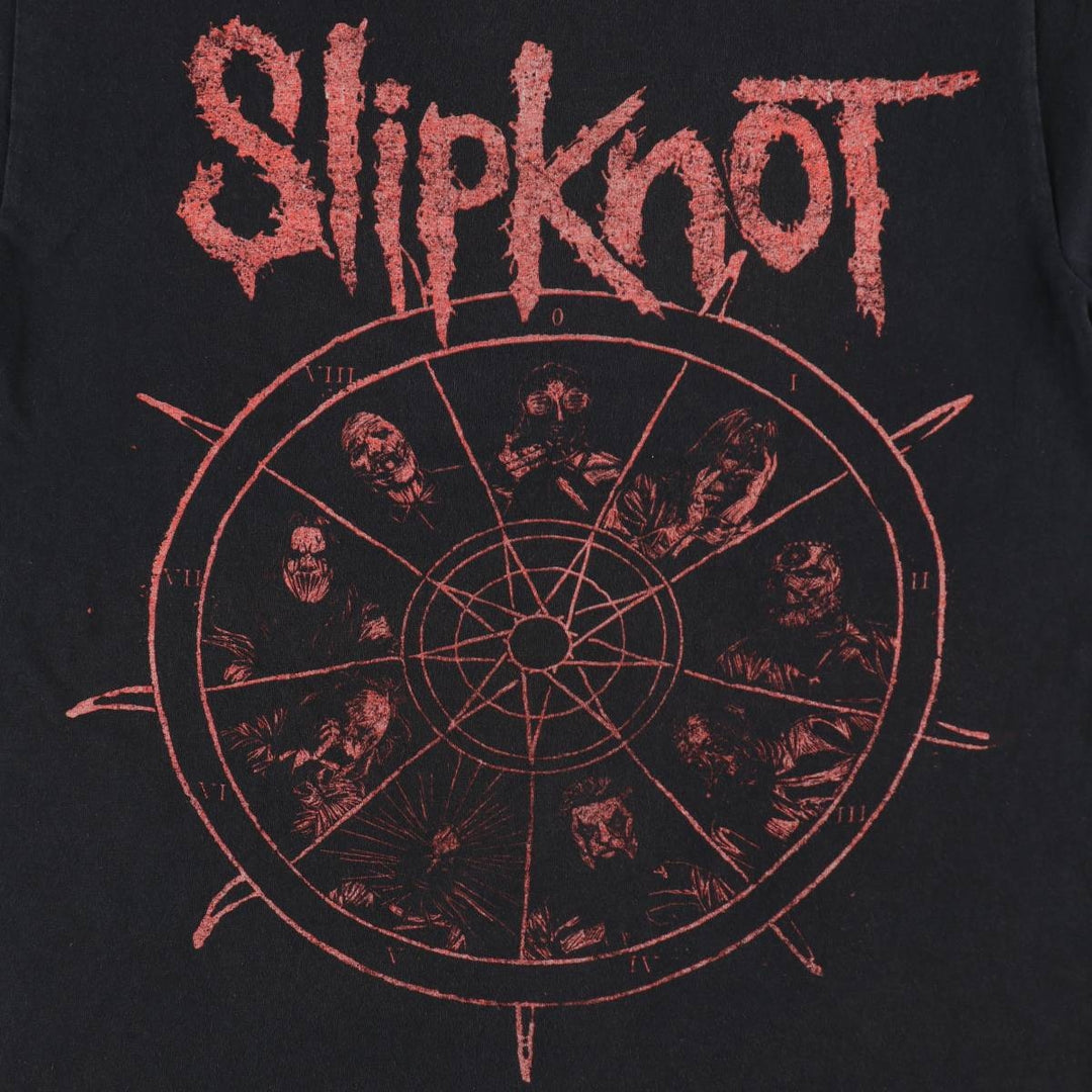 Slipknot Band T-shirt, Band T, Men's M size cotton black type Vintage Second Hand