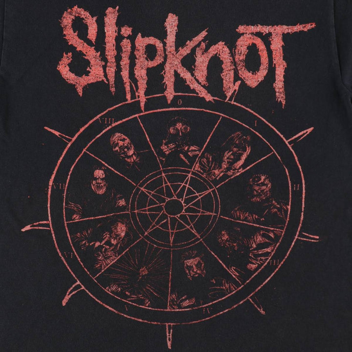 Slipknot Band T-shirt, Band T, Men's M size cotton black type Vintage Second Hand