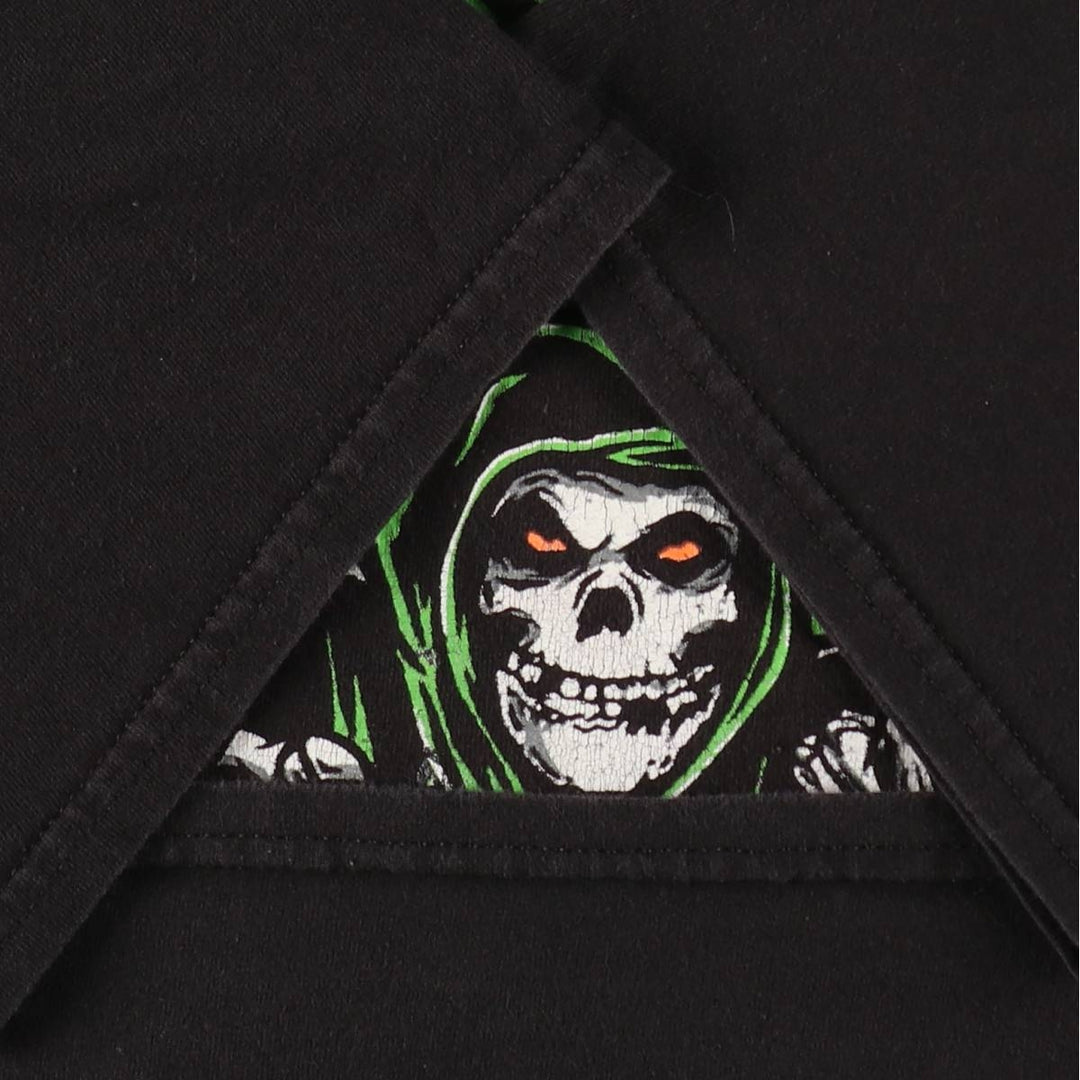 MISFITS Skull Pattern Band T-shirt, Men's XL size unclear black type Vintage Second Hand
