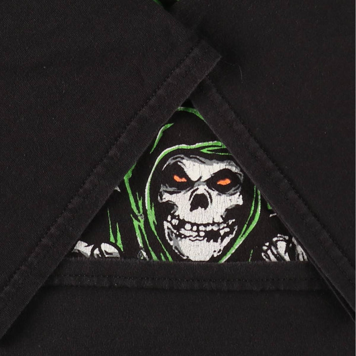MISFITS Skull Pattern Band T-shirt, Men's XL size unclear black type Vintage Second Hand