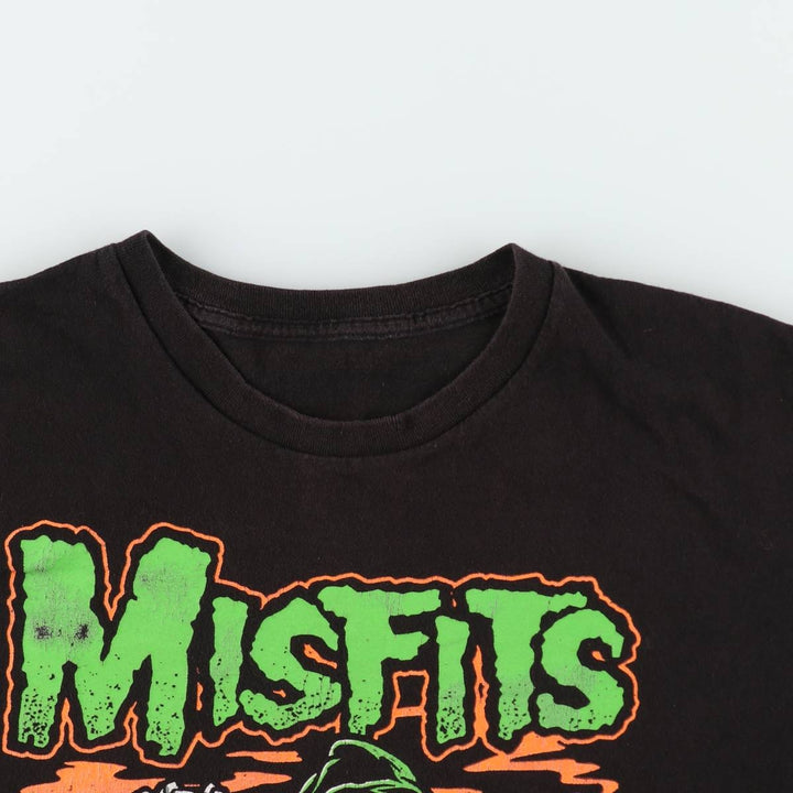 MISFITS Skull Pattern Band T-shirt, Men's XL size unclear black type Vintage Second Hand