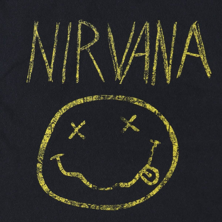 NIRVANA Nirvana Band T-shirt, Band T, Men's XL size cotton black type Vintage Second Hand