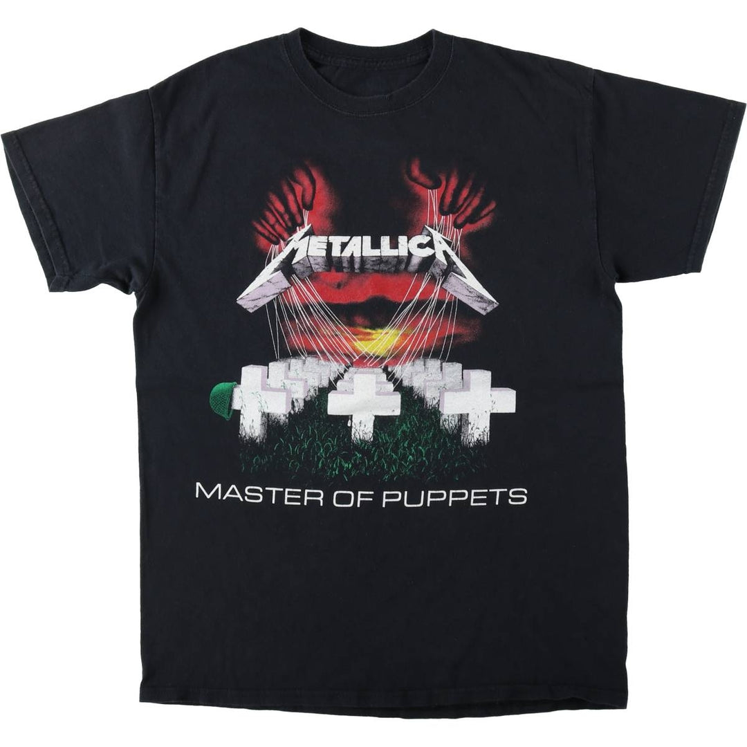 METALLICA Metallica Band T-shirt Band T Men's M size cotton black type Vintage Second Hand