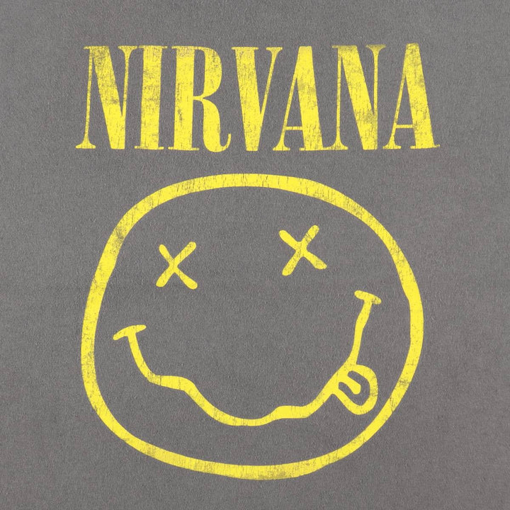 NIRVANA Nirvana Band T-shirt, Band T, Men's L size cotton Charcoal Vintage Second Hand