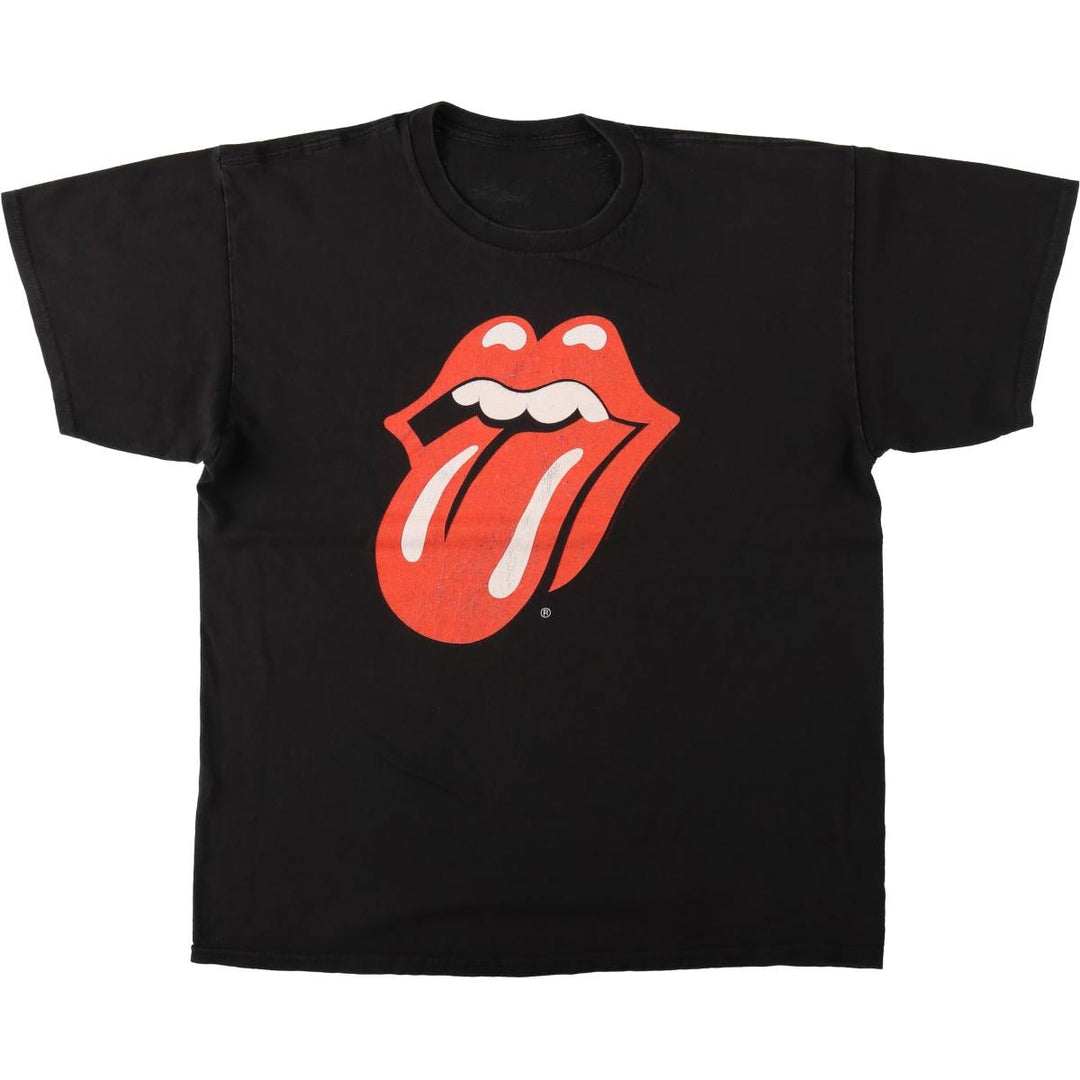 The Rolling Stones band t-shirt, made in the USA, men's size XL equivalent. cotton black type Vintage Second Hand