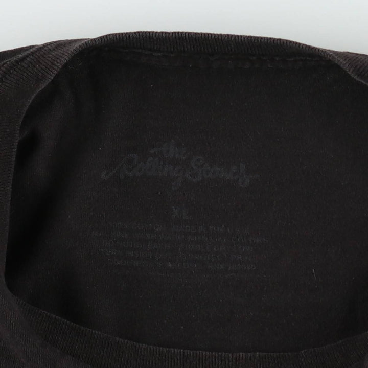 The Rolling Stones band t-shirt, made in the USA, men's size XL equivalent. cotton black type Vintage Second Hand
