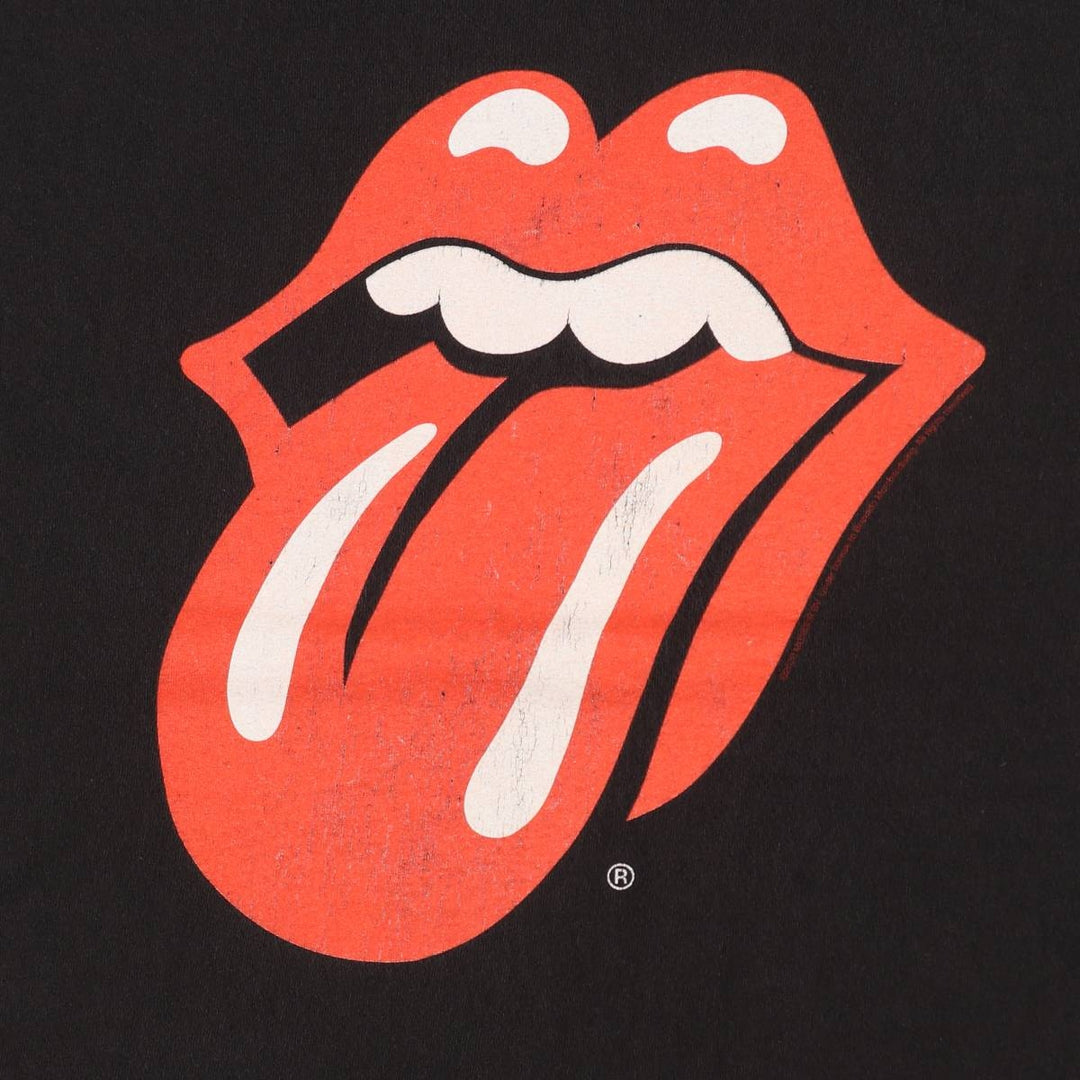 The Rolling Stones band t-shirt, made in the USA, men's size XL equivalent. cotton black type Vintage Second Hand