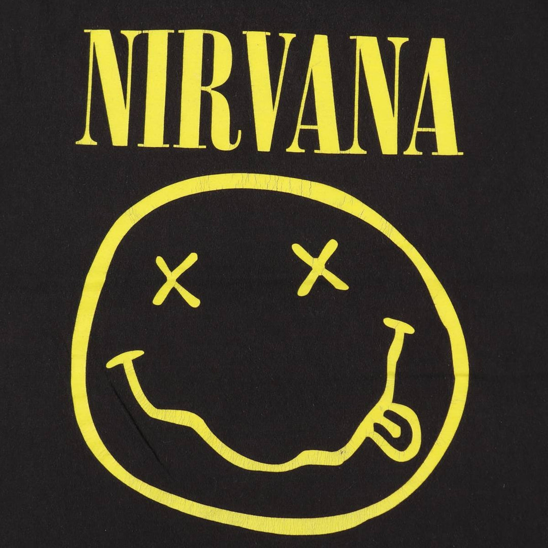 NIRVANA Nirvana Band T-shirt, Band T, Men's M size cotton black type Vintage Second Hand