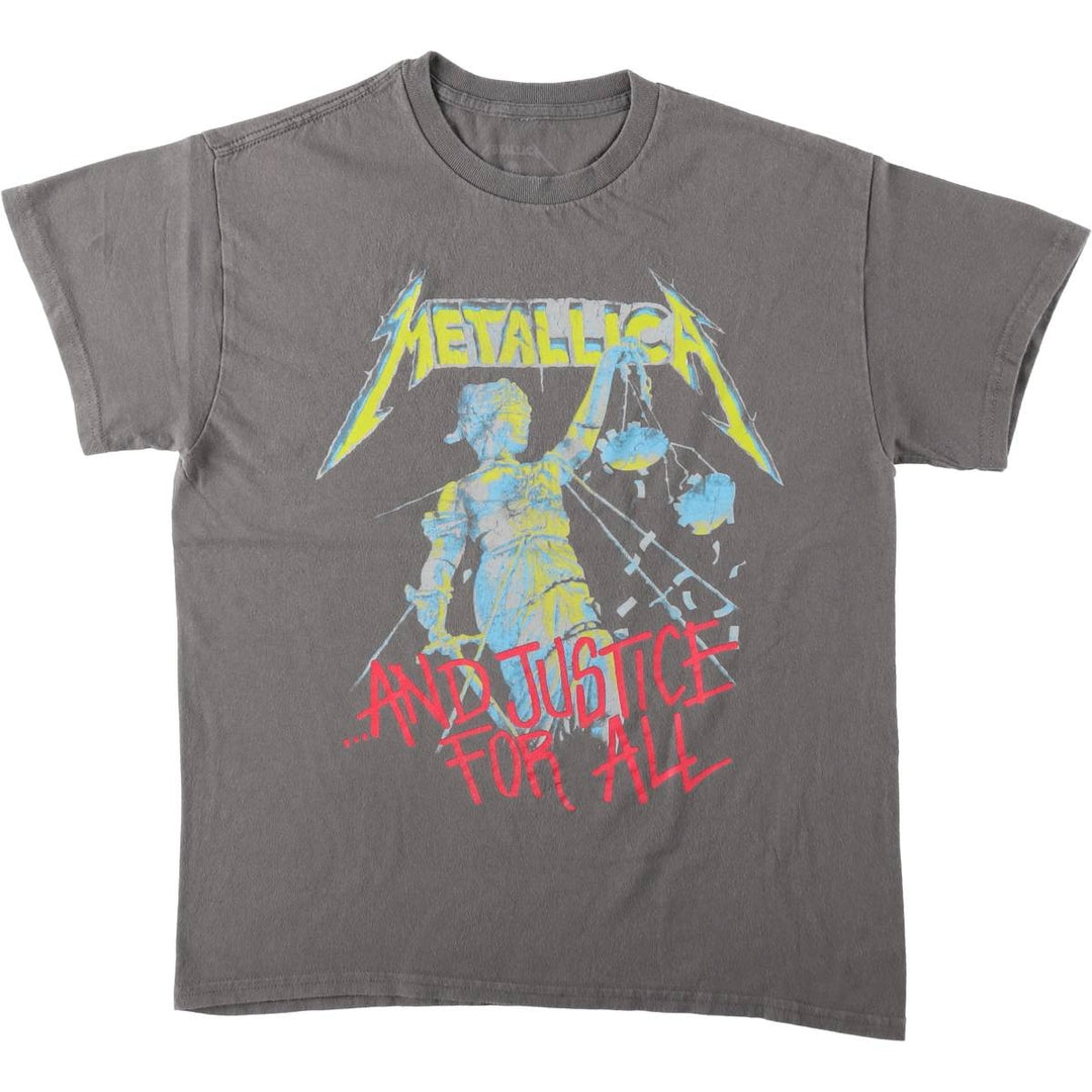 METALLICA Metallica Band T-shirt Band T Men's M size cotton Charcoal Vintage Second Hand