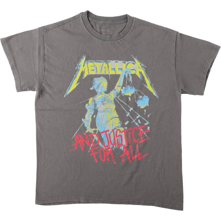 METALLICA Metallica Band T-shirt Band T Men's M size cotton Charcoal Vintage Second Hand